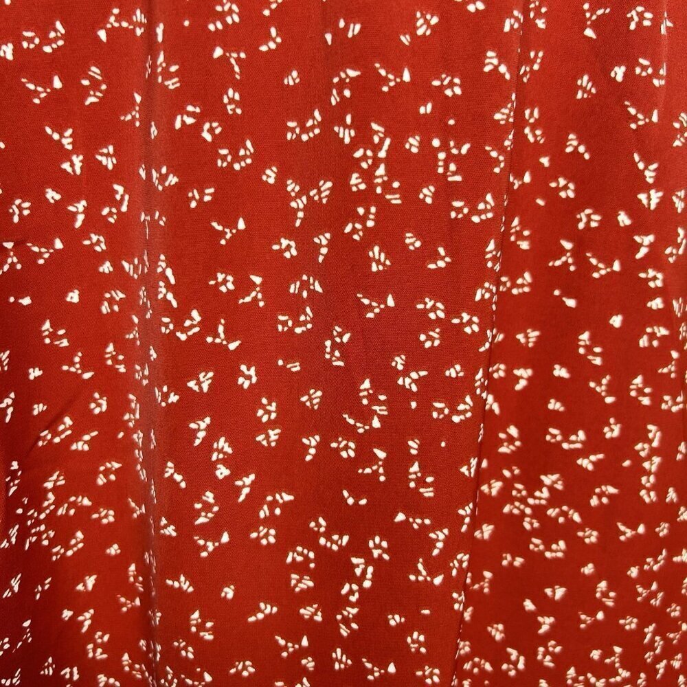 Que Zhu Womens Red Sleeveless Blouse Sz 2XL V-Neck Stretch - Picture 10 of 10